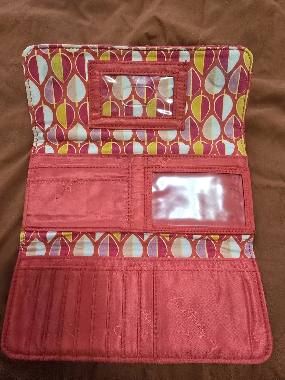 Vera Bradley Quilted Red Clutch Wallet